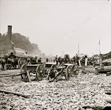 City Point, Virginia. Caissons, cannon and army wagons, etc 1863