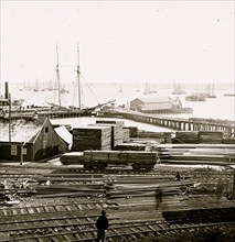 City Point, Virginia. Ordnance wharf 1865