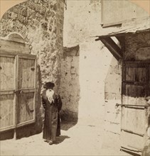 Closed shops of the Jewish Quarter on the Jewish Sabbath, Jerusalem 1900