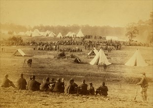 Confederate prisoners captured at the battle of Fisher's Hill, VA. Sent to the rear under guard of Union troops 1864