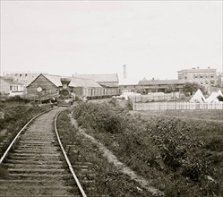 Culpeper Court House, Va. Freight train on Orange and Alexandria Railroad 1862