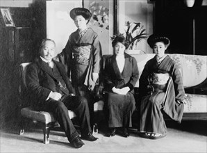 Dr. E. Hioki, Japan's Minister at Peking with Family