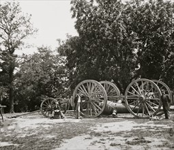 Drewry's Bluff, Virginia (vicinity). Sling cart used in removing the captured artillery 1865