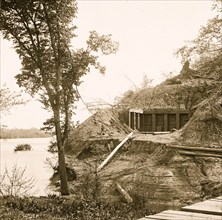 Drewry's Bluff, Virginia. Exterior of Confederate Fort Darling 1865