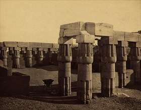 Court of Temple. Luxor 1865