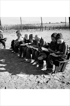 Boys Read School Books 1939