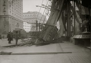 Electrical sign blown into Broadway, N.Y. 1912