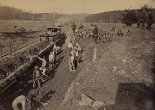 Civil War train thruway excavation 1863