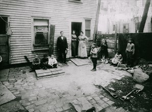 Exterior of home's back yard 1912