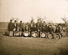Falmouth, Va. Drum corps of 61st New York Infantry 1863