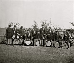 Falmouth, Va. Drum corps of 61st New York Infantry 1863