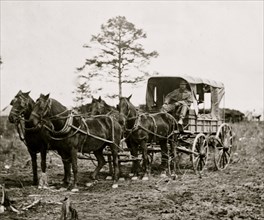 Falmouth, Virginia. Mail wagon for headquarters, Army of the Potomac 1863