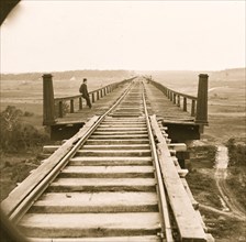Farmville, Va., vicinity. High bridge of the South Side Railroad across the Appomattox 1865