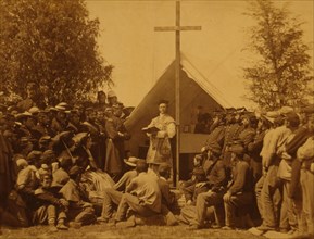 Sunday morning mass in camp of 69th N.Y.S.M. 1861