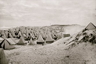 Federal camp on beach 1863