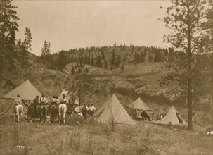 Author's camp among the Spokan 1910