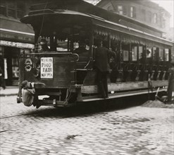 Flipping Cars. Location: Boston, Massachusetts. 1910