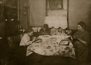 Flower making. Family of Mary Bezzola, 1912