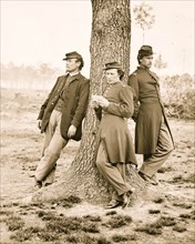 Fort Brady, Va. Three officers of the 1st Connecticut Heavy Artillery 1865