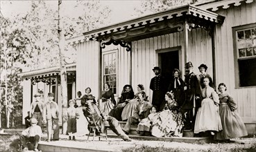 Gen. S.P. Heintzelman and group--Convalescent camp, near Alexandria, Va. 1864