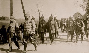 Gen. Von Hindenburg and staff