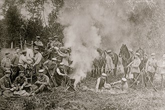 German engineers in camp