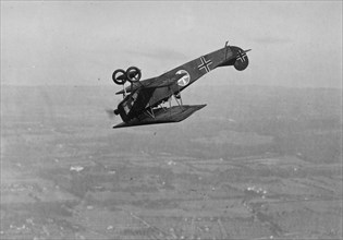 German Fokker Airplane loops in stunt
