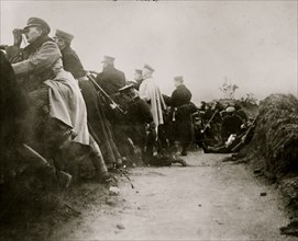 German officers in trench