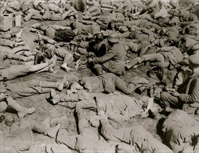 German prisoners resting