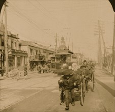 Ginza Street, the chief commercial thoroughfare of Tokyo, Japan 1905