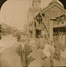 Ginza, the business end of Nihonbashi street, principal street of Tokyo, Japan 1905