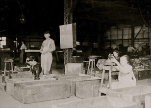 Girls in Packing Room. Central Glass Co., Wheeling West Virginia.  1908