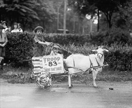 Goat Pulls Young Boys Cart in the Tacoma Festival 1922