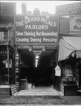 Grand Palace Shoe Shine, Cleaning, Dying & Pressing;  Hats Blocked 1921