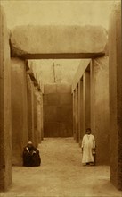 Granite piers in the Valley Temple of Mycerinus, Giza, Egypt 1880