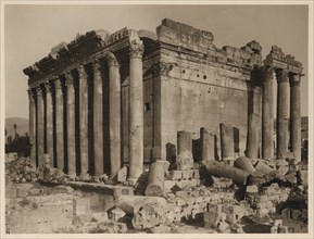 Baalbek (Heliopoplis). Columns of the Temple of Bacchus. 1920