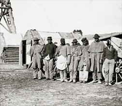 Bermuda Hundred, Va. African-American teamsters near the signal tower 1864