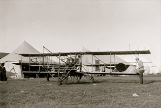 H.C. Cooke in Curtis biplane