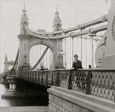 Hammersmith Bridge, London, England 1896
