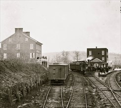 Hanover Junction, Pa. Passenger train at depot 1864
