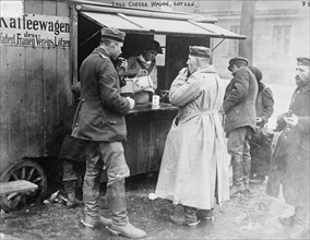Husband & Wife Coffee Vendor serves German Soldiers 1918
