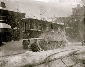 Trolley in the Blizzard of 88 1888