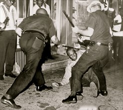 Incident at 133rd St. and Seventh Ave. last night as Harlem was torn by disorder  1964