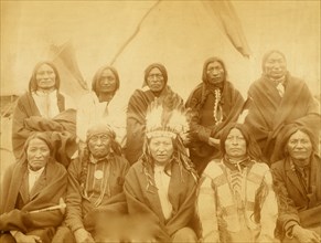 Indian chiefs who counseled with Gen. Miles and settled the Indian War - 1890