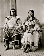 Indian Group. Chief Ouray & Chipeta (Ute Tribe) 1880