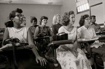 Integrated classroom at Anacostia High School, Washington, D.C. 1957