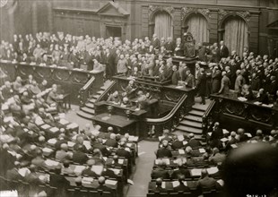 Interior of the German Reichstag in Session