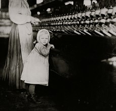 Ivey Mill, Hickory, N.C. Little one, 3 years old, who visits and plays in the mill. Daughter of the overseer.  1908