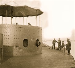 James River, Va. Deck and turret of U.S.S. Monitor seen from the bow 1862