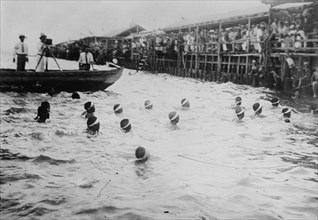 Japanese Marines Swim 22 Miles